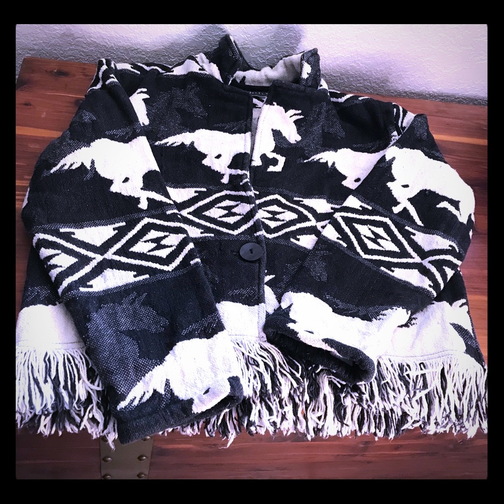 New Identity Running Horse Jacket with Fringe